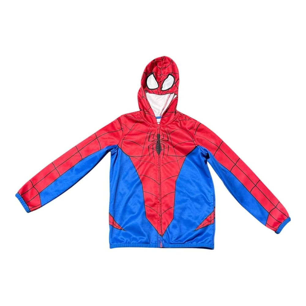 Marvel Spider-Man‎ Hoodie Boys 7 Red Blue Zip Up Costume Fleece Jumping Beans